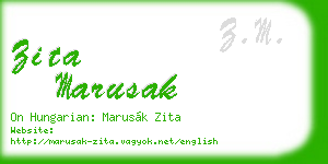 zita marusak business card